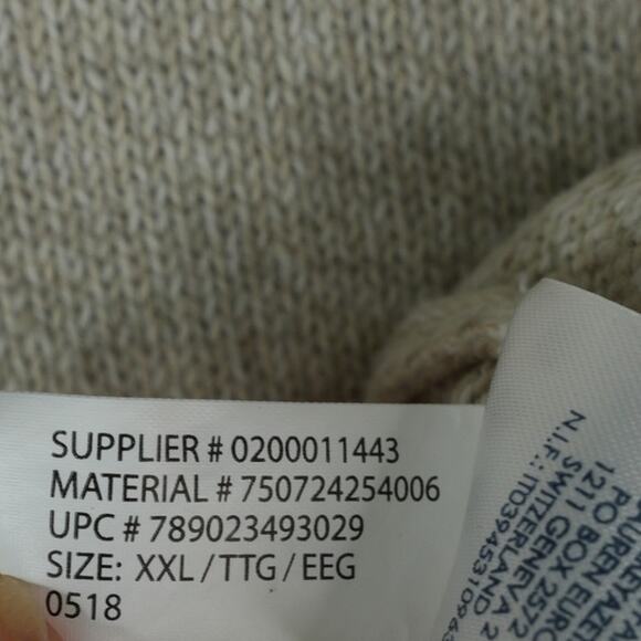 Chaps by Ralph Lauren Sweater Mens XXL Cream Jumper Chunky Knit Cotton Patches - Picture 9 of 9